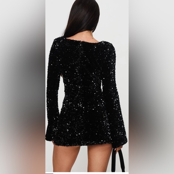 Princess Polly Black Mini Sequin Dress, Cocktail, Homecoming, Special Occasion - Picture 6 of 15